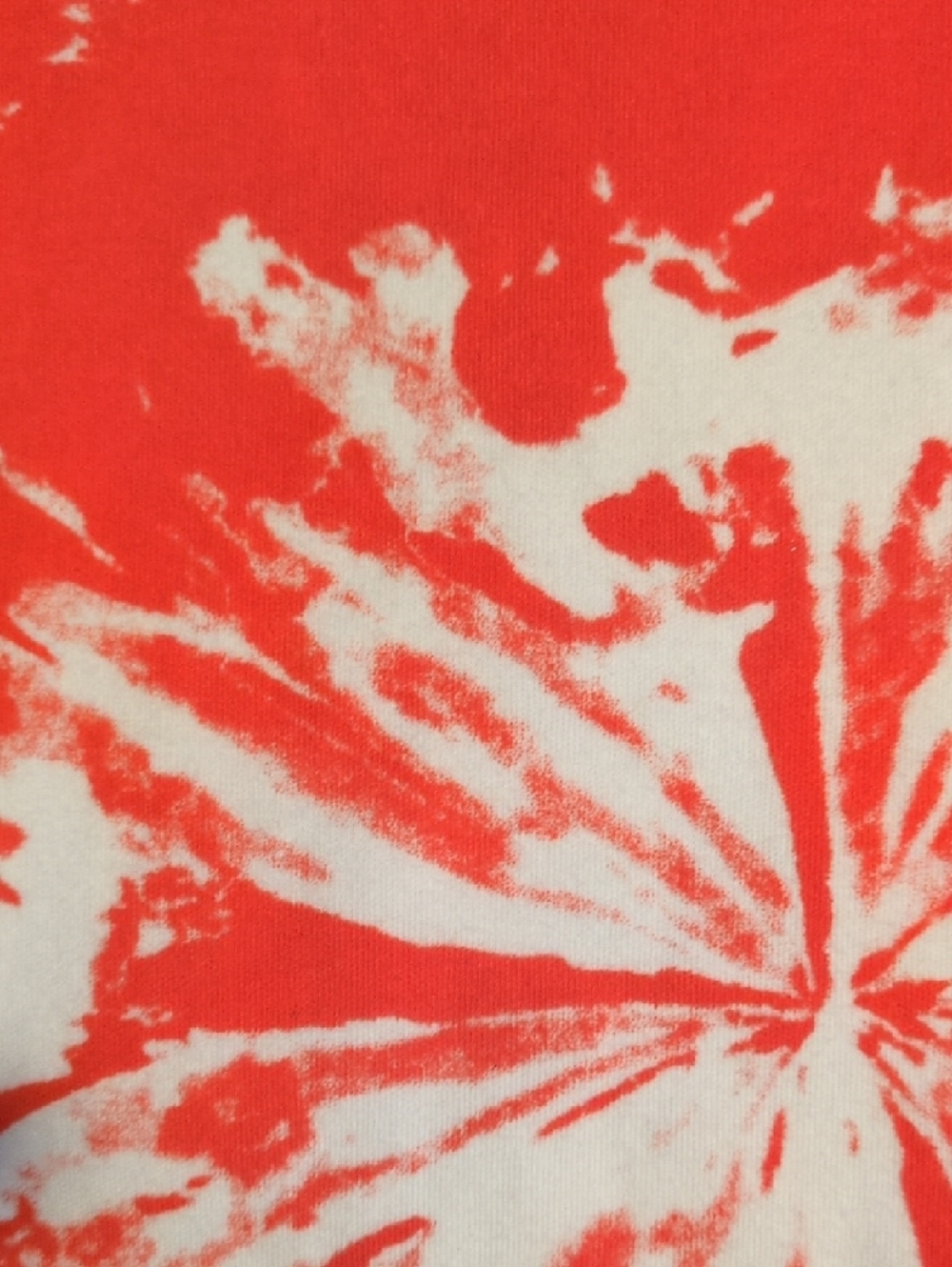 Jones New York Coral and White Tie-Dye Short Sleeve Tee - Picture 3 of 4